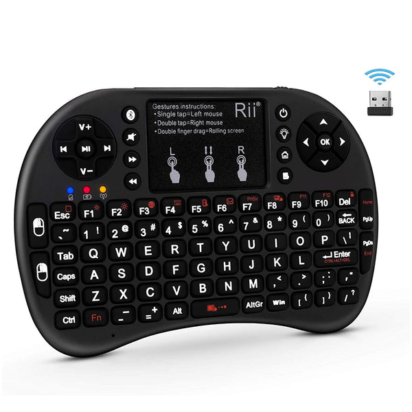 RII i8+ 2.4G+Bluetooth Dual Mode Mini Wireless Keyboard Touch Pad Mouse Combo for Android TV Box PC Laptop