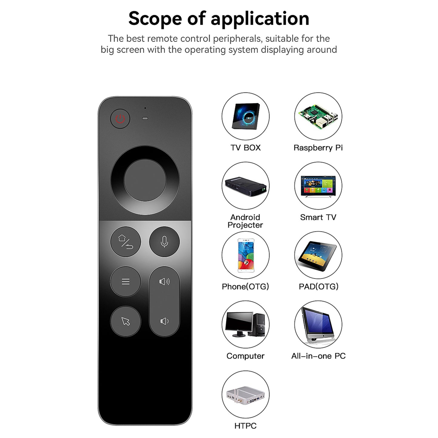 WECHIP W3 2.4G 3-in-1 2.4G Wireless Keyboard Voice Air Mouse Remote Controller