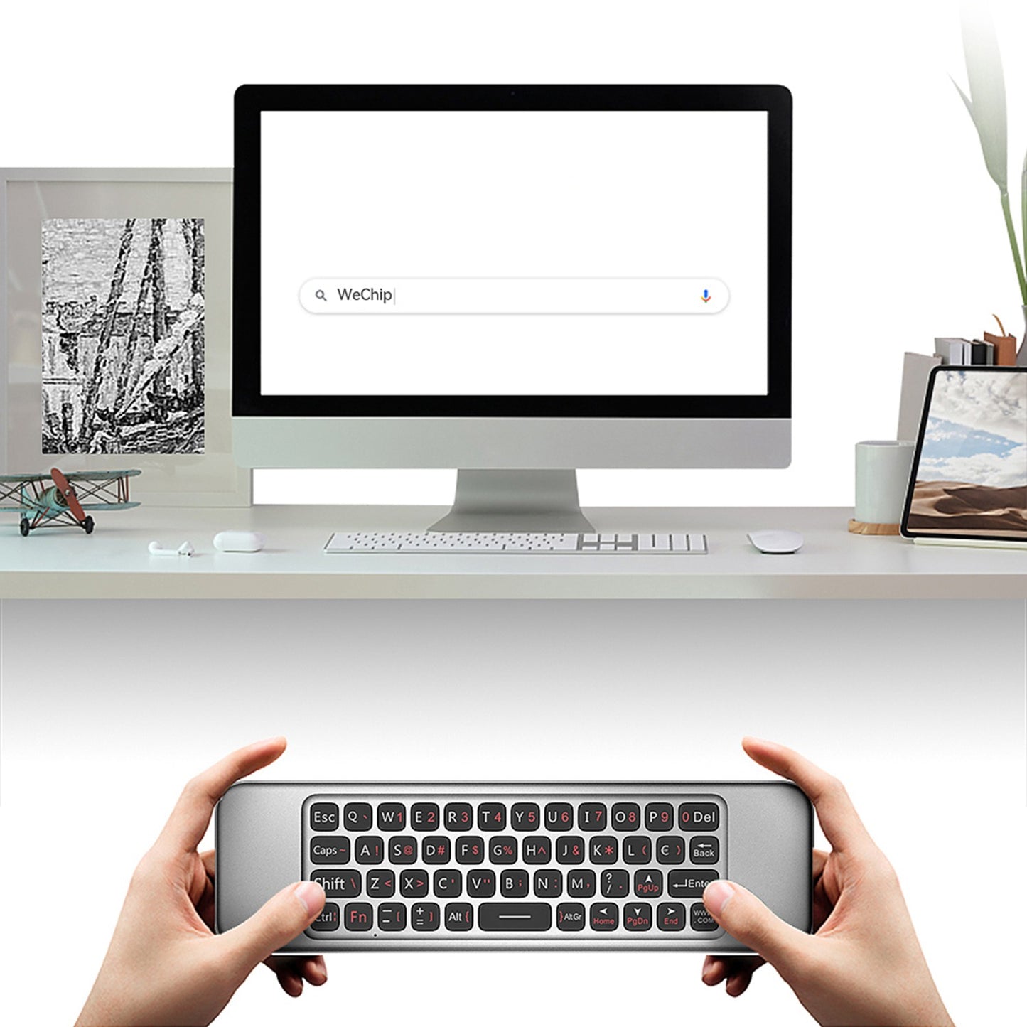 WECHIP W3 2.4G 3-in-1 2.4G Wireless Keyboard Voice Air Mouse Remote Controller