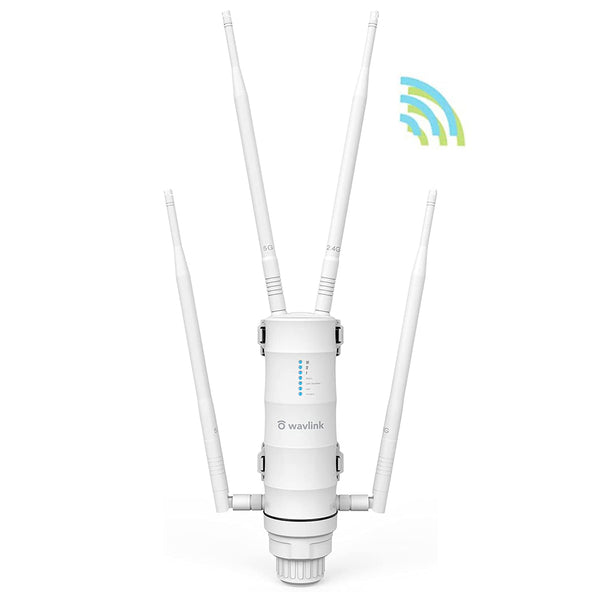 WAVLINK Outdoor WiFi Range Extender 2.4G+5Ghz Dual Band Wireless Access Point AC1200 High Power WiFi Router Repeater POE Signal Booster