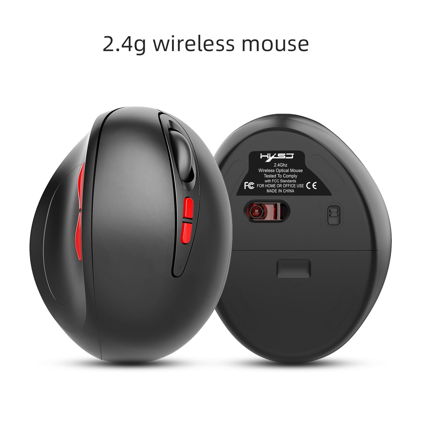 HXSJ T33 2.4G Wireless Vertical Ergonomic Optical Gaming Mouse Adjustable DPI Computer Laptop Mice