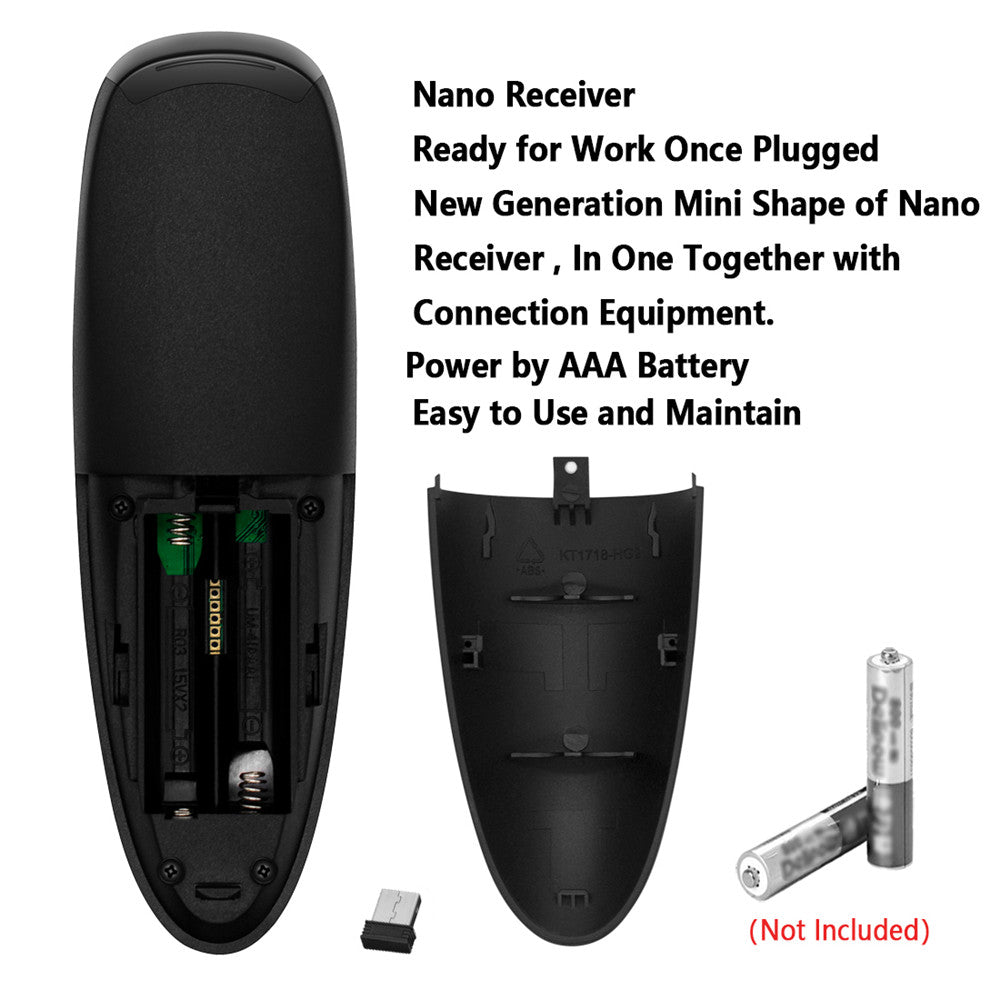 G10S Pro 2.4G Wireless Air Mouse Remote Controller with Backlit and Gyro Sensor for Android TV Box Support Voice Search