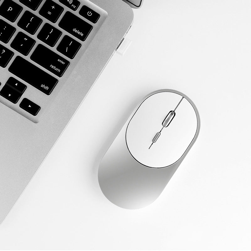 Wireless 2.4G + Bluetooth Dual Mode Mouse Portable Ergonomic Mute Mice for Laptops PC