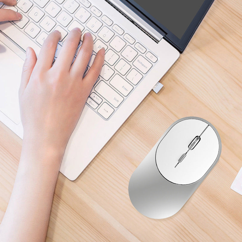 Wireless 2.4G + Bluetooth Dual Mode Mouse Portable Ergonomic Mute Mice for Laptops PC