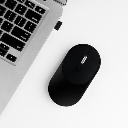 Wireless 2.4G + Bluetooth Dual Mode Mouse Portable Ergonomic Mute Mice for Laptops PC