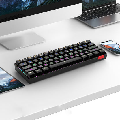 ICEDI DIK61 61 Keys Blue Switch Mechanical Gaming Keyboard with Dual Mode Connection
