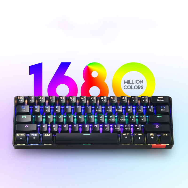 ICEDI DIK61 61 Keys Blue Switch Mechanical Gaming Keyboard with Dual Mode Connection