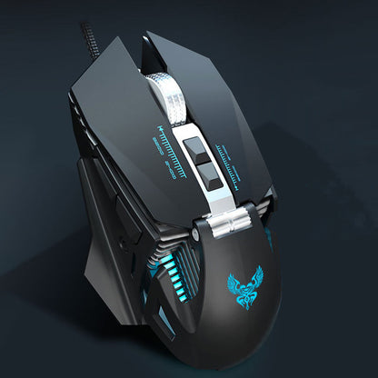 GM98 Mechanical USB Gaming Mouse 7-Key Programmable Optical Wired Mouse for Notebook Desktop Computer
