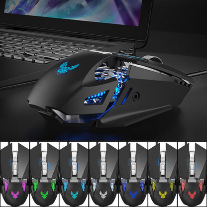 GM98 Mechanical USB Gaming Mouse 7-Key Programmable Optical Wired Mouse for Notebook Desktop Computer