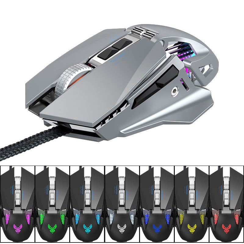GM98 Mechanical USB Gaming Mouse 7-Key Programmable Optical Wired Mouse for Notebook Desktop Computer
