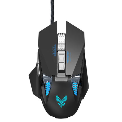 GM98 Mechanical USB Gaming Mouse 7-Key Programmable Optical Wired Mouse for Notebook Desktop Computer