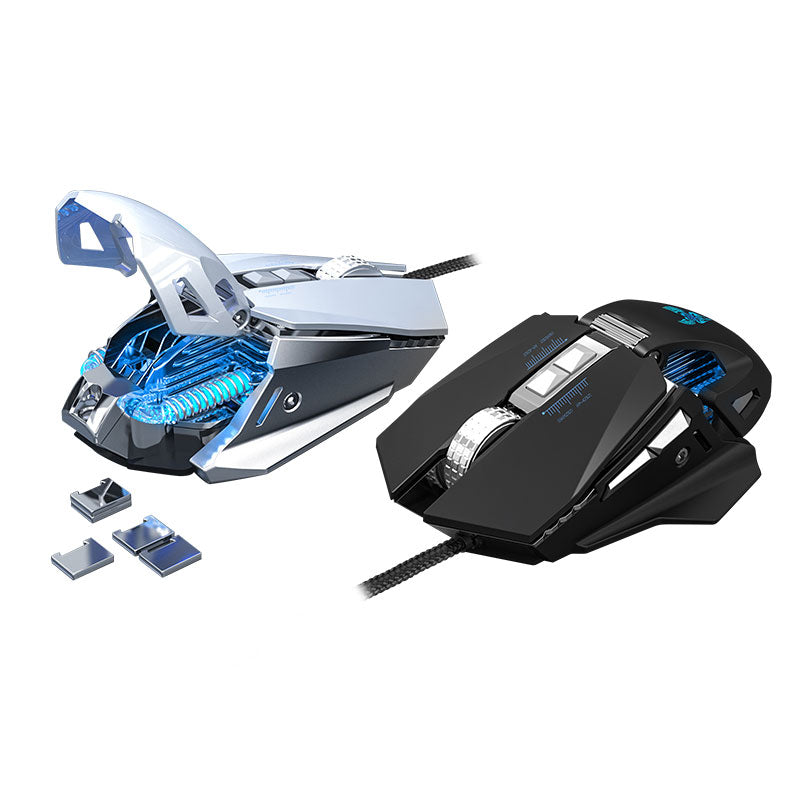 GM98 Mechanical USB Gaming Mouse 7-Key Programmable Optical Wired Mouse for Notebook Desktop Computer