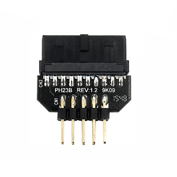 PH23B Motherboard USB2.0 9Pin Male to USB3.0 19Pin Female Front Panel Plug-in Connector Adapter Converter