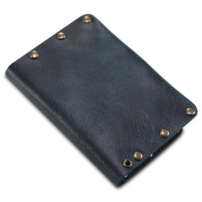 Credit Card Holder Wallet Rivet Decor Genuine Leather Card Pouch Bag Business Card Holder for Women Men