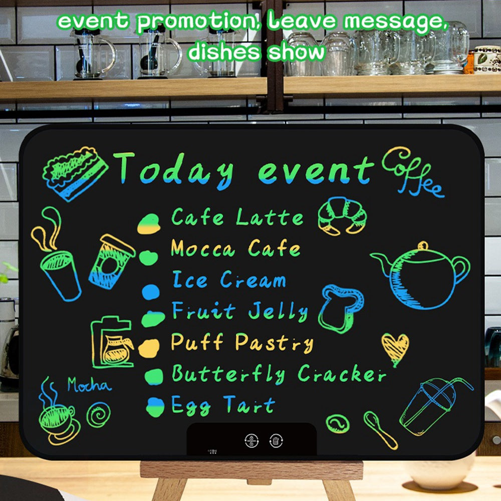 180X 18inch Rechargeable LCD Writing Tablet Digital Graphic Drawing Board Ultra-thin Memo Board, Monochrome Handwriting
