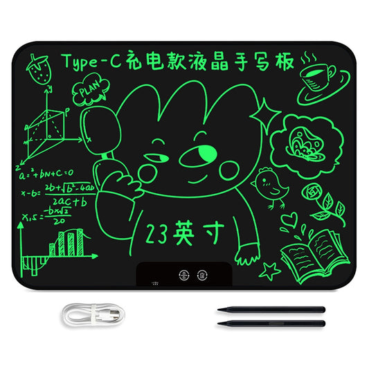 230X 23 inch LCD Writing Tablet for Kids Graffiti Board with 2 Pens Electronic Drawing Tablet Drawing Pads Board Learning Educational Toy (Solid Handwriting Color)