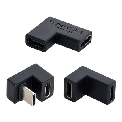 UC-077 3Pcs/Set USB-C Male to Female + USB-C Female to Female Elbow Converter Charging Adapter