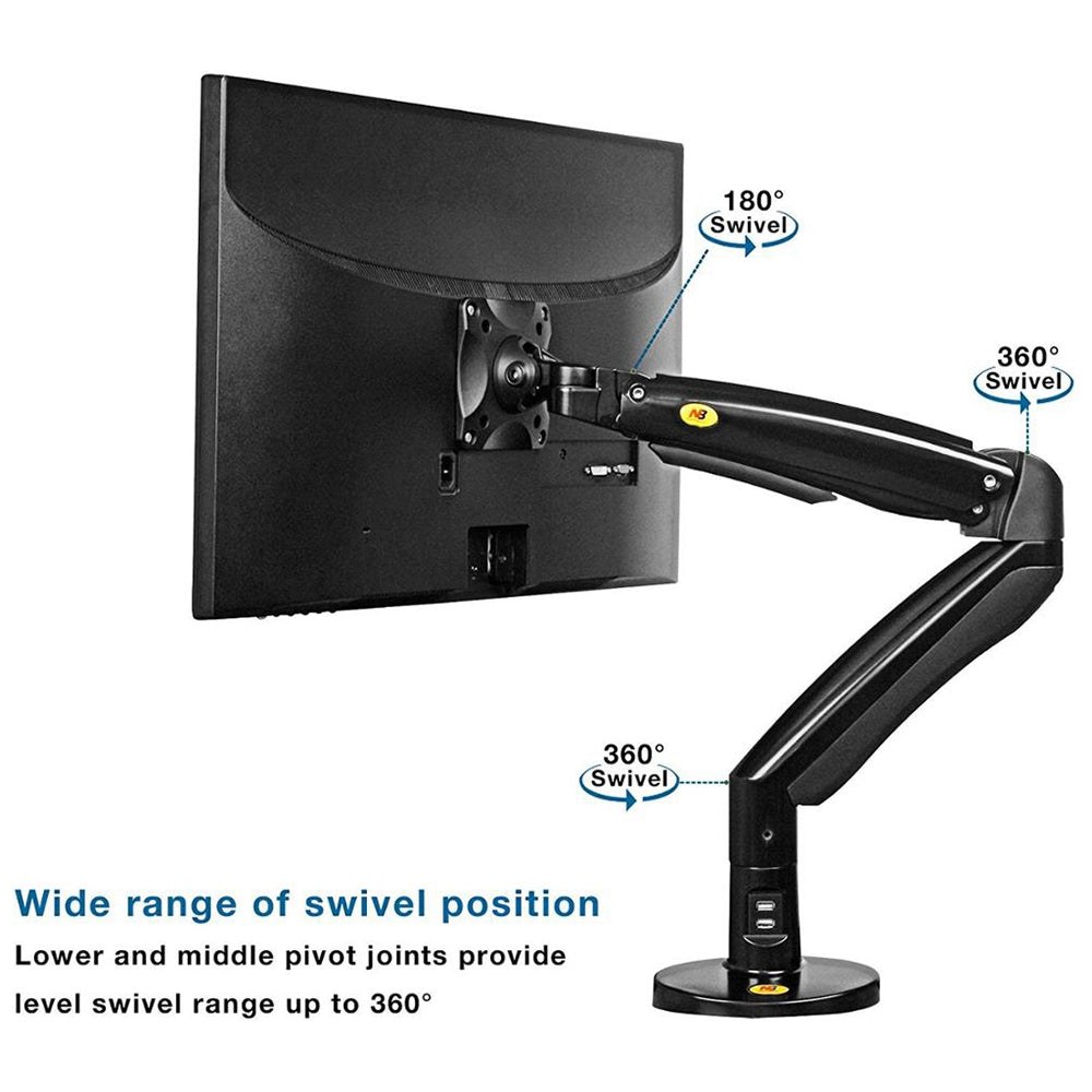 NORTH BAYOU F100A 22-35 inch Computer Monitor Desktop Rotatable Holder Adjustable Support Arm Bracket