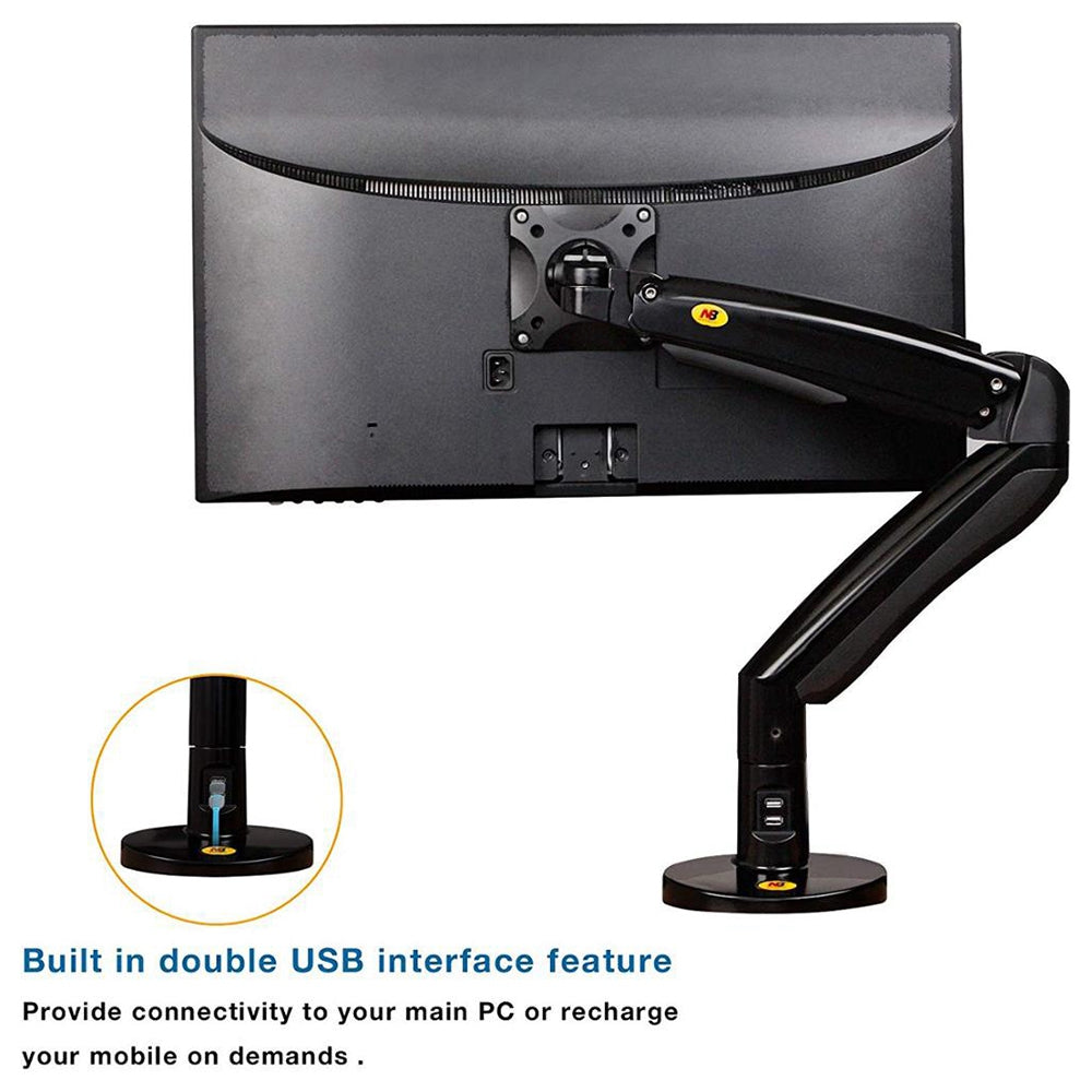 NORTH BAYOU F100A 22-35 inch Computer Monitor Desktop Rotatable Holder Adjustable Support Arm Bracket