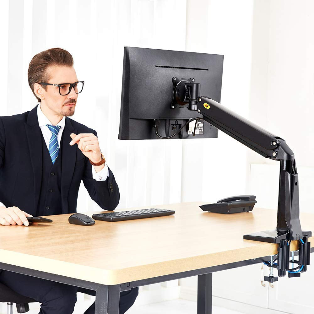 NORTH BAYOU F100A 22-35 inch Computer Monitor Desktop Rotatable Holder Adjustable Support Arm Bracket