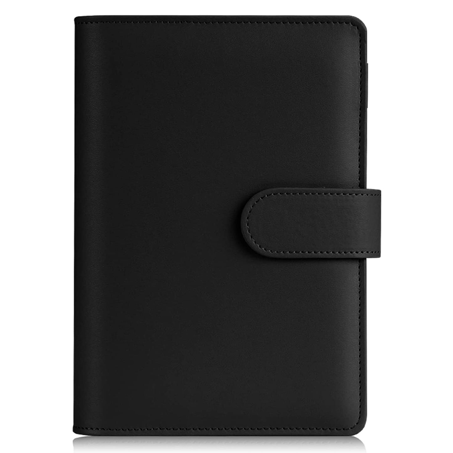 A6 Size 6-Ring PU Leather Notebook Binder Cover Magnetic Closure Planner Journal Binder Shell