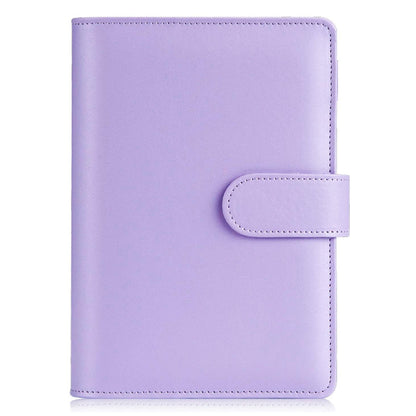 A6 Size 6-Ring PU Leather Notebook Binder Cover Magnetic Closure Planner Journal Binder Shell