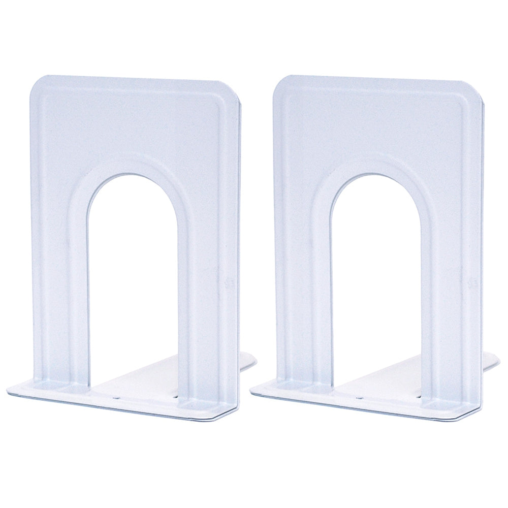 1 Pair Book Ends Metal Bookends Holding Book Universal Non-skid Heavy Duty Office Bookends Shelves, Size M