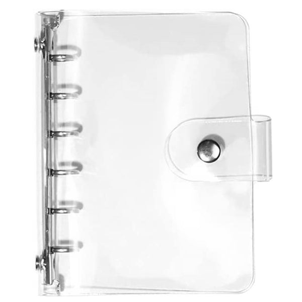 A7 PVC Binder Cover Transparent Surface Gold A7 Size Binders Loose Leaf Notebook Shell