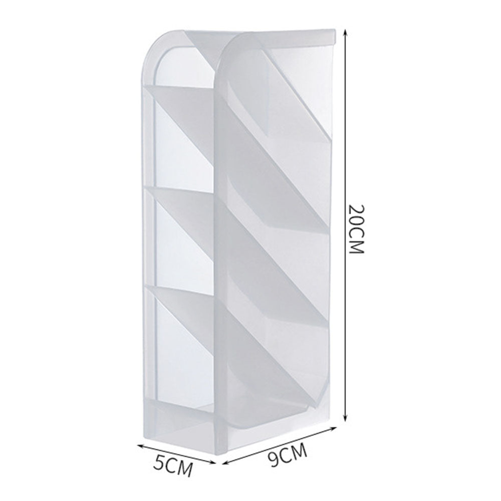 Multifunction Slant Grid Desktop Pen Holder Home Office School Stationary Storage Pencil Organizer, Size: S