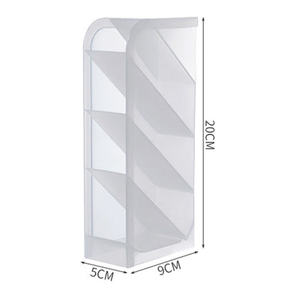 Multifunction Slant Grid Desktop Pen Holder Home Office School Stationary Storage Pencil Organizer, Size: S
