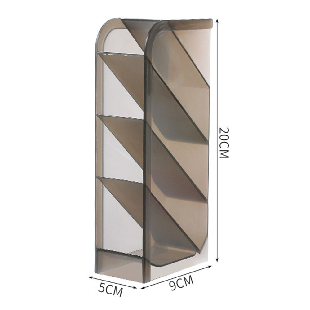 Multifunction Slant Grid Desktop Pen Holder Home Office School Stationary Storage Pencil Organizer, Size: S