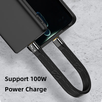 TB-005-0.22M ThunderBolt4 Flat Slim Cable 40Gbps 5A 100W Fast Charging Speed Supports 8K 60Hz 5K 60Hz Video Output