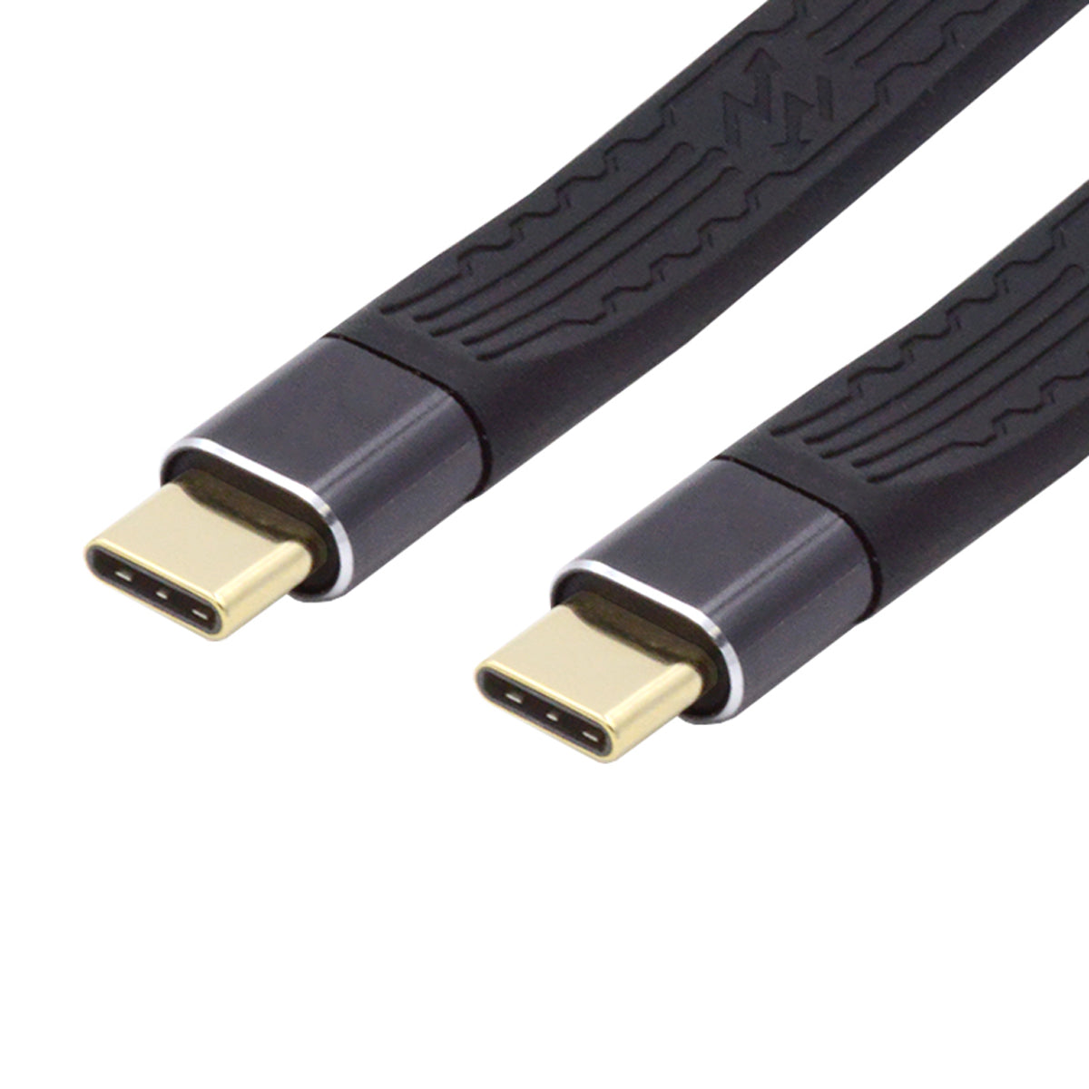 TB-005-0.22M ThunderBolt4 Flat Slim Cable 40Gbps 5A 100W Fast Charging Speed Supports 8K 60Hz 5K 60Hz Video Output