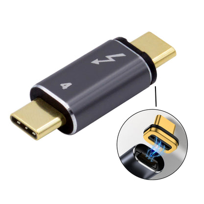 TB-005-MAGN 40Gbps Type C Male to Male Magnetic Connector Compatible with USB4 Thunderbolt3 Thunderbolt 4 100W Power Data 8K Video Adapter for Laptop Phone