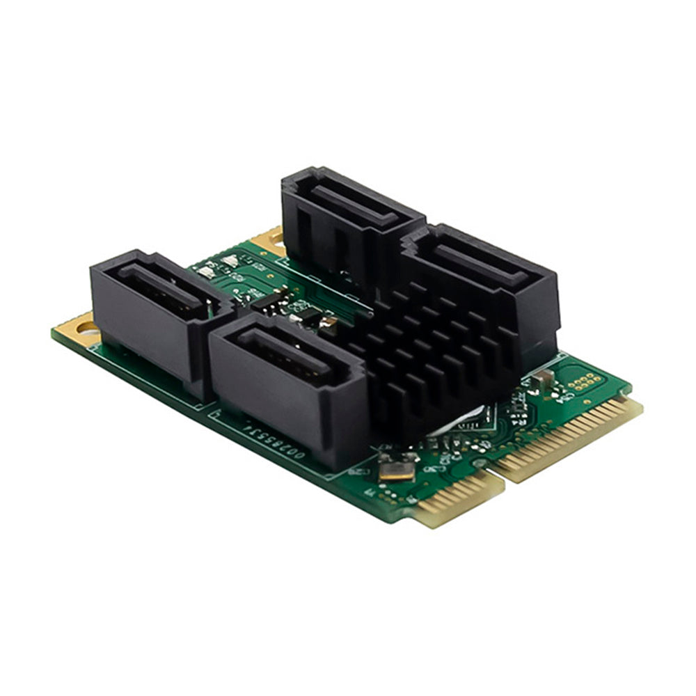 Mini PCI-E 88SE9215 4-Port SATA 6G Expansion Card SATA-3 Hard Disk Conversion Adapter Card