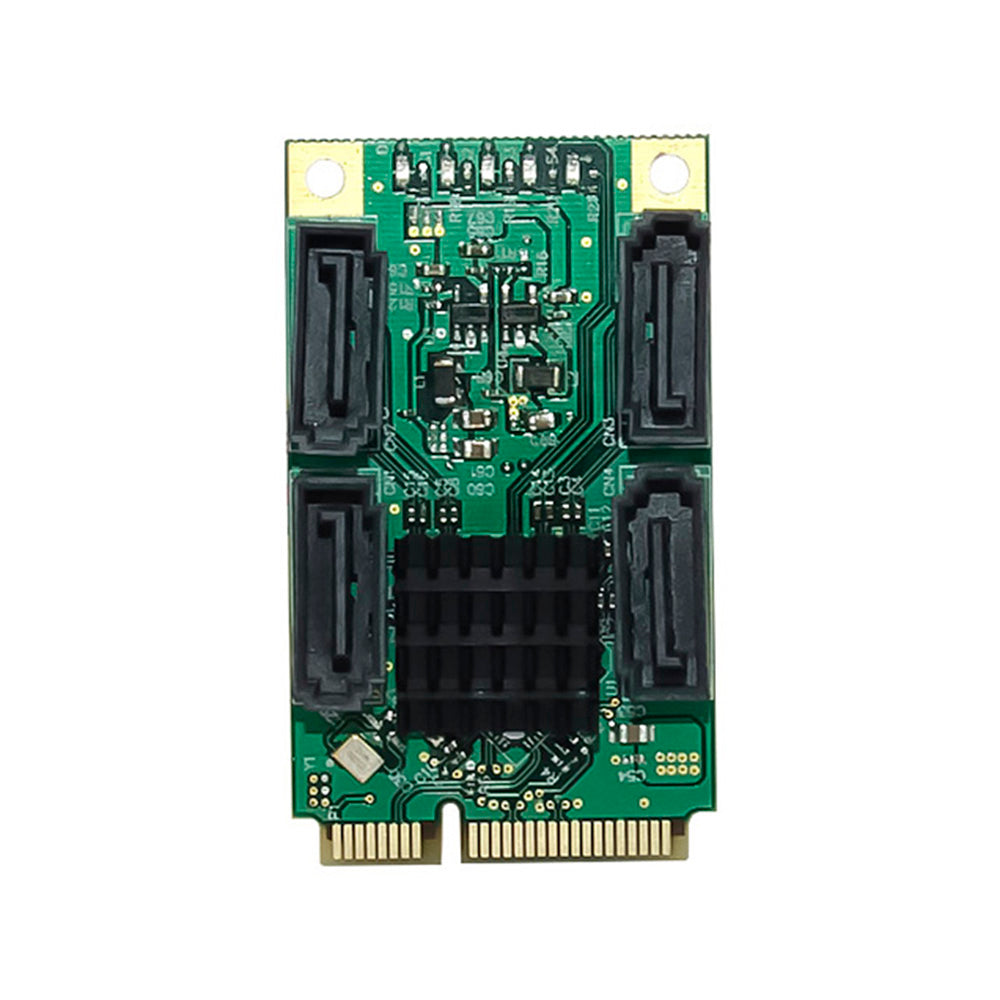 Mini PCI-E 88SE9215 4-Port SATA 6G Expansion Card SATA-3 Hard Disk Conversion Adapter Card