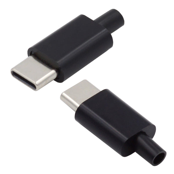 CN-004 2Pcs / Set Type-C 24Pin Connector Plug USB-C Male PD 100W USB2.0 Data Connector with Housing Cover