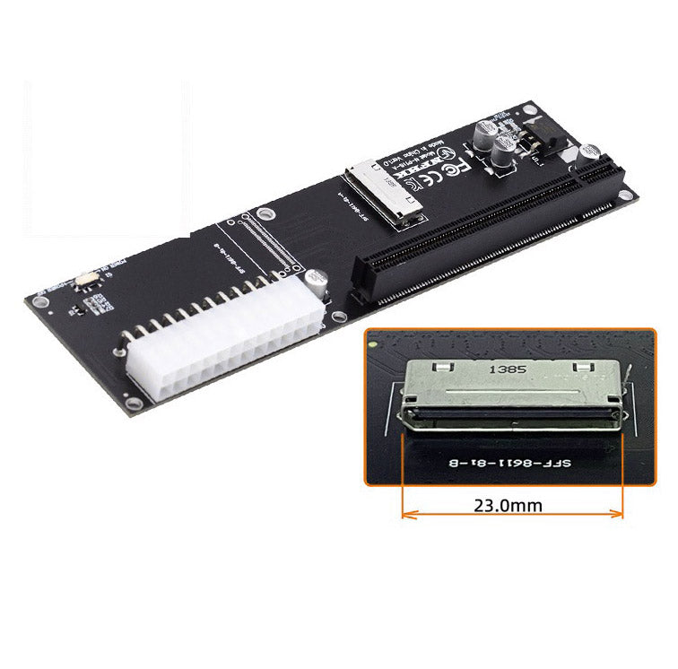 SF-066 Oculink 8X SFF-8612 SFF-8611 to PCIE PCI-Express 16X Adapter with ATX 24-Pin Power Port for Mainboard Graphics Card