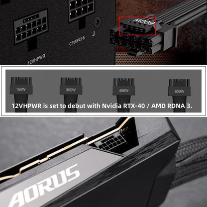 12VHPWR ATX3.0 PCI-E 5.0 Power Modular Adapter to 4 ATX 8Pin Down Angled 90 Degree for 4080 5090TI 16Pin 12+4P Graphics Card