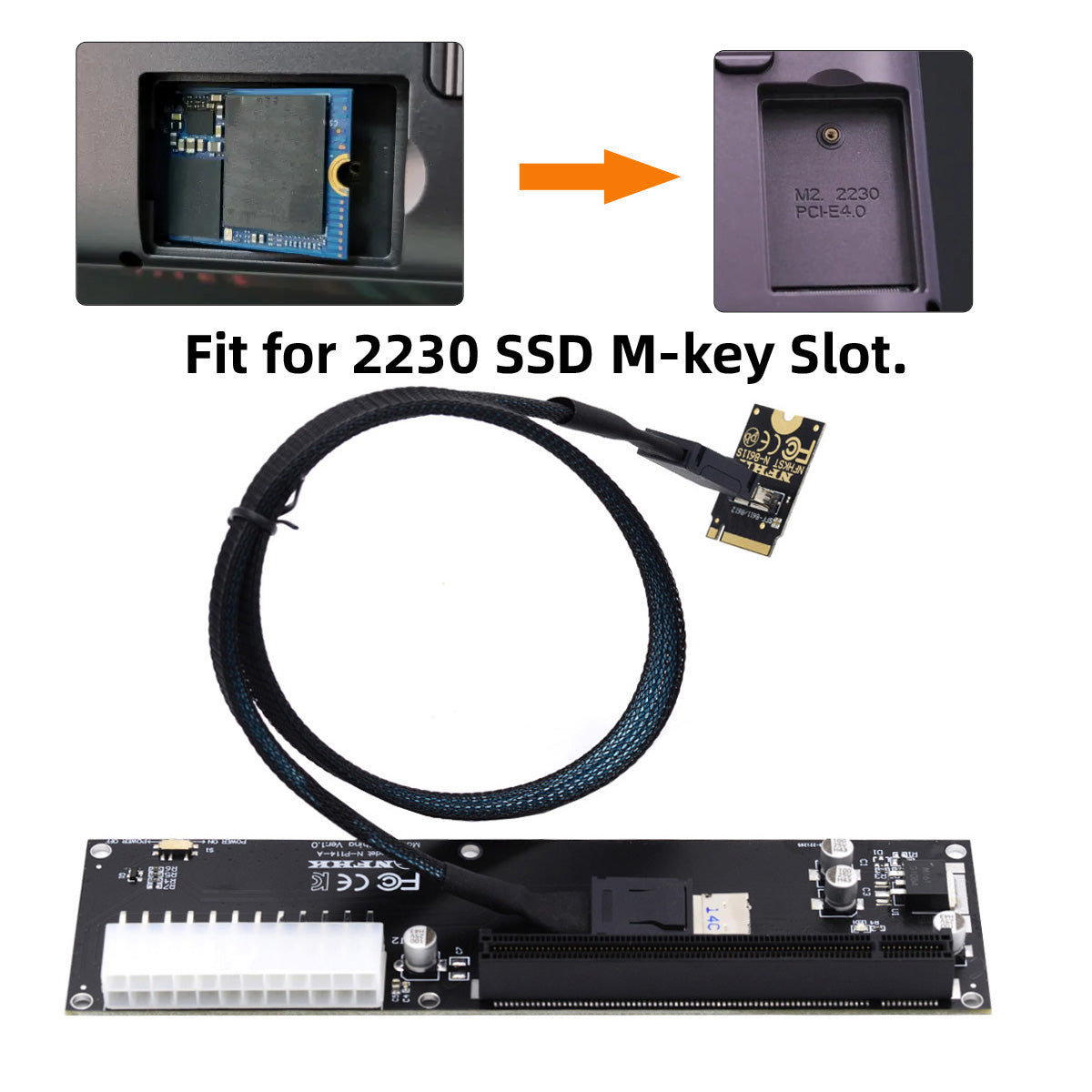 PCI-E 3.0 M.2 M-key to Oculink SFF-8612 SFF-8611 Host Adapter for GPD WIN Max2 External Graphics Card &amp; SSD