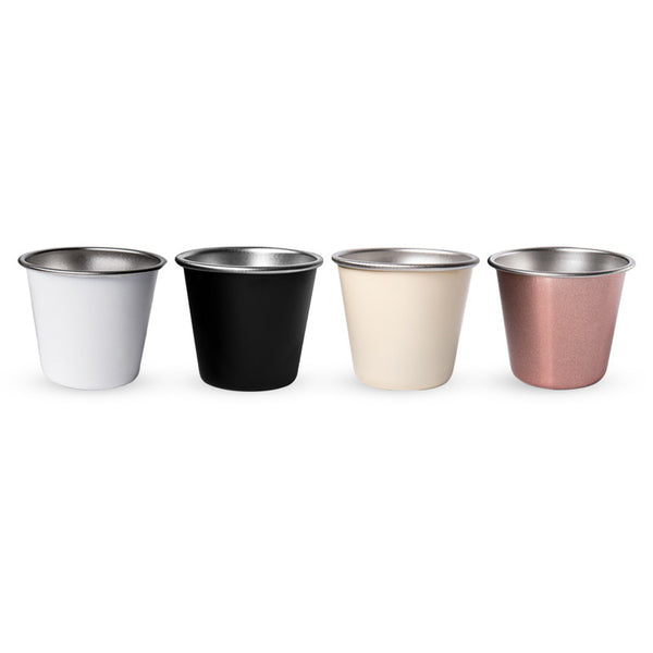 4PCS Camping Mug Portable 30ML Small Size Coffee Cup Stainless Steel Outdoor Hiking Stackable Drinks Cup (BPA-free, No FDA Certification)
