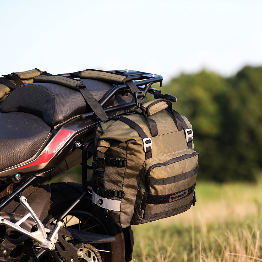 RHINOWALK 20L Quick Release Motorbike Side Storage Bag Motorcycle Luggage Pannier Bag