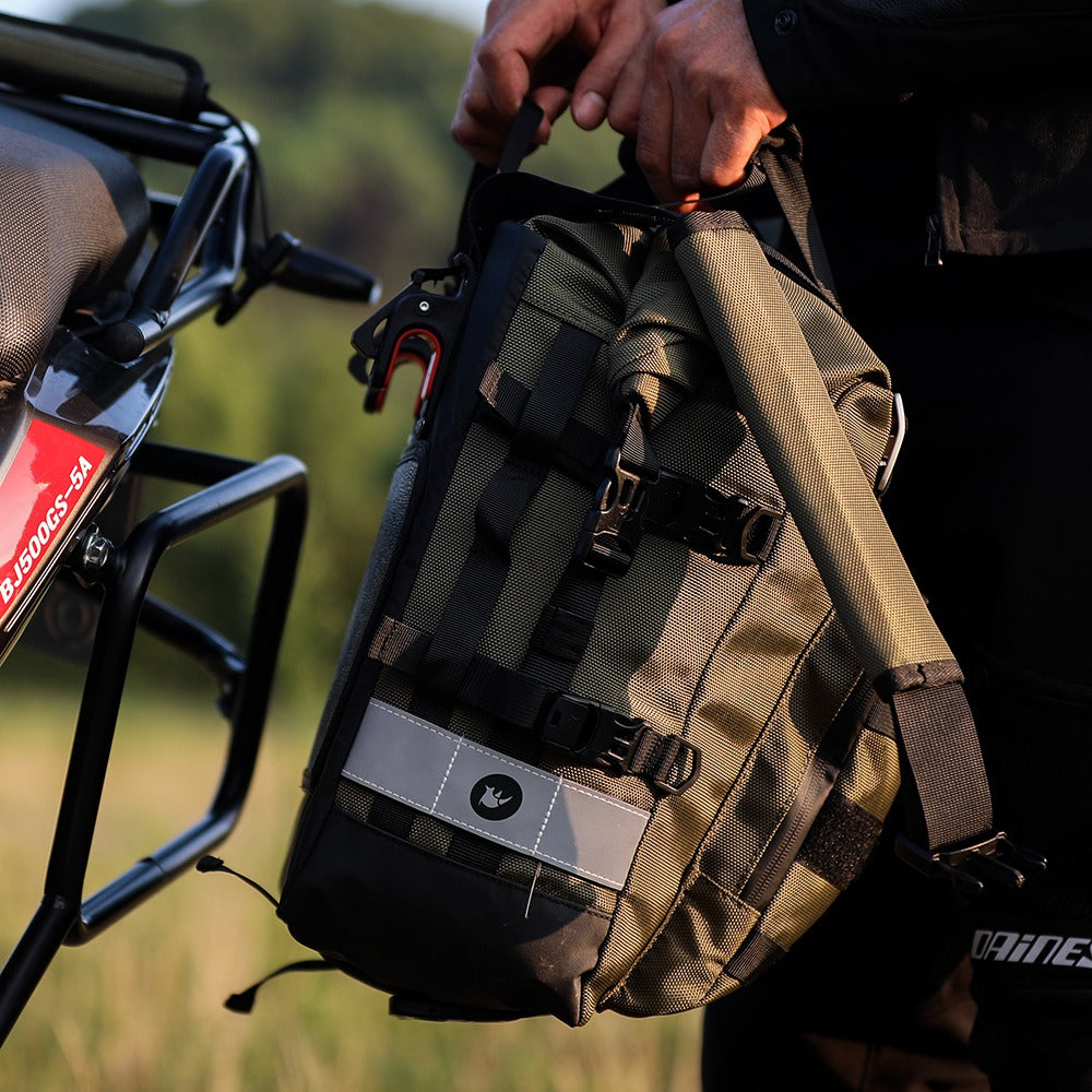 RHINOWALK 20L Quick Release Motorbike Side Storage Bag Motorcycle Luggage Pannier Bag