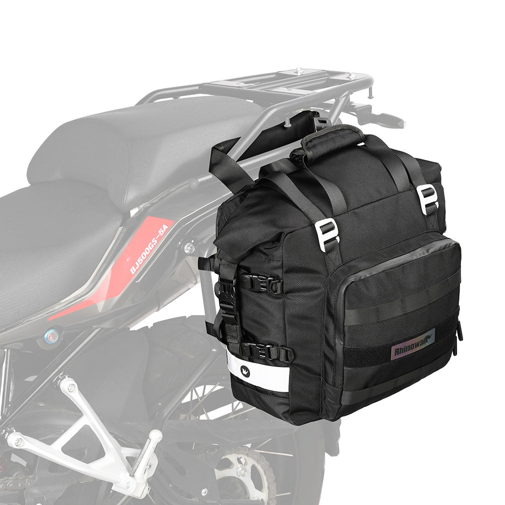 RHINOWALK 20L Quick Release Motorbike Side Storage Bag Motorcycle Luggage Pannier Bag