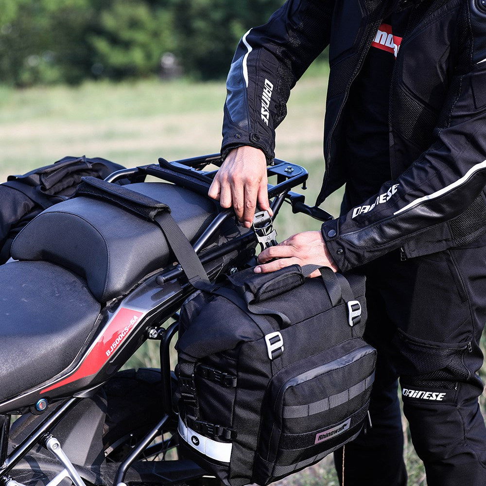 RHINOWALK 20L Quick Release Motorbike Side Storage Bag Motorcycle Luggage Pannier Bag
