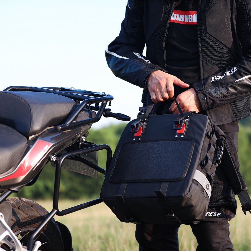 RHINOWALK 20L Quick Release Motorbike Side Storage Bag Motorcycle Luggage Pannier Bag