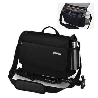 CADEN K12 Large Capacity Water-resistant DSLR Camera Messenger Shoulder Bag for Outdoor Travel