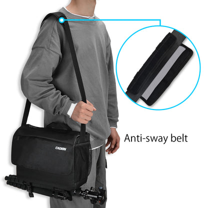 CADEN K12 Large Capacity Water-resistant DSLR Camera Messenger Shoulder Bag for Outdoor Travel