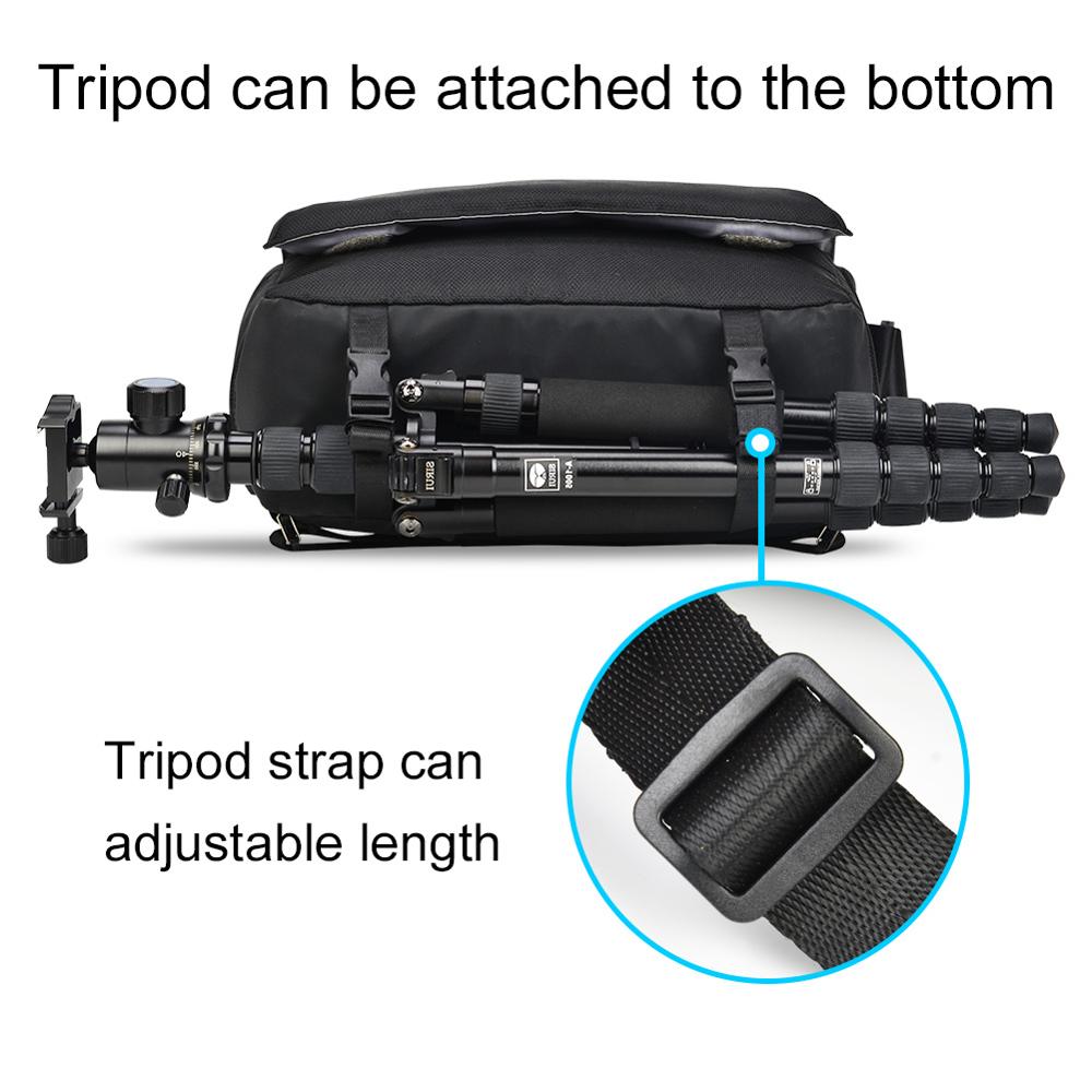 CADEN K12 Large Capacity Water-resistant DSLR Camera Messenger Shoulder Bag for Outdoor Travel
