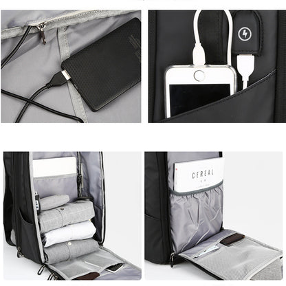ML8018 Large Business Laptop Backpack Travel Rucksack Bag Water-Repellent Shoulders Bag with External USB Charging Port